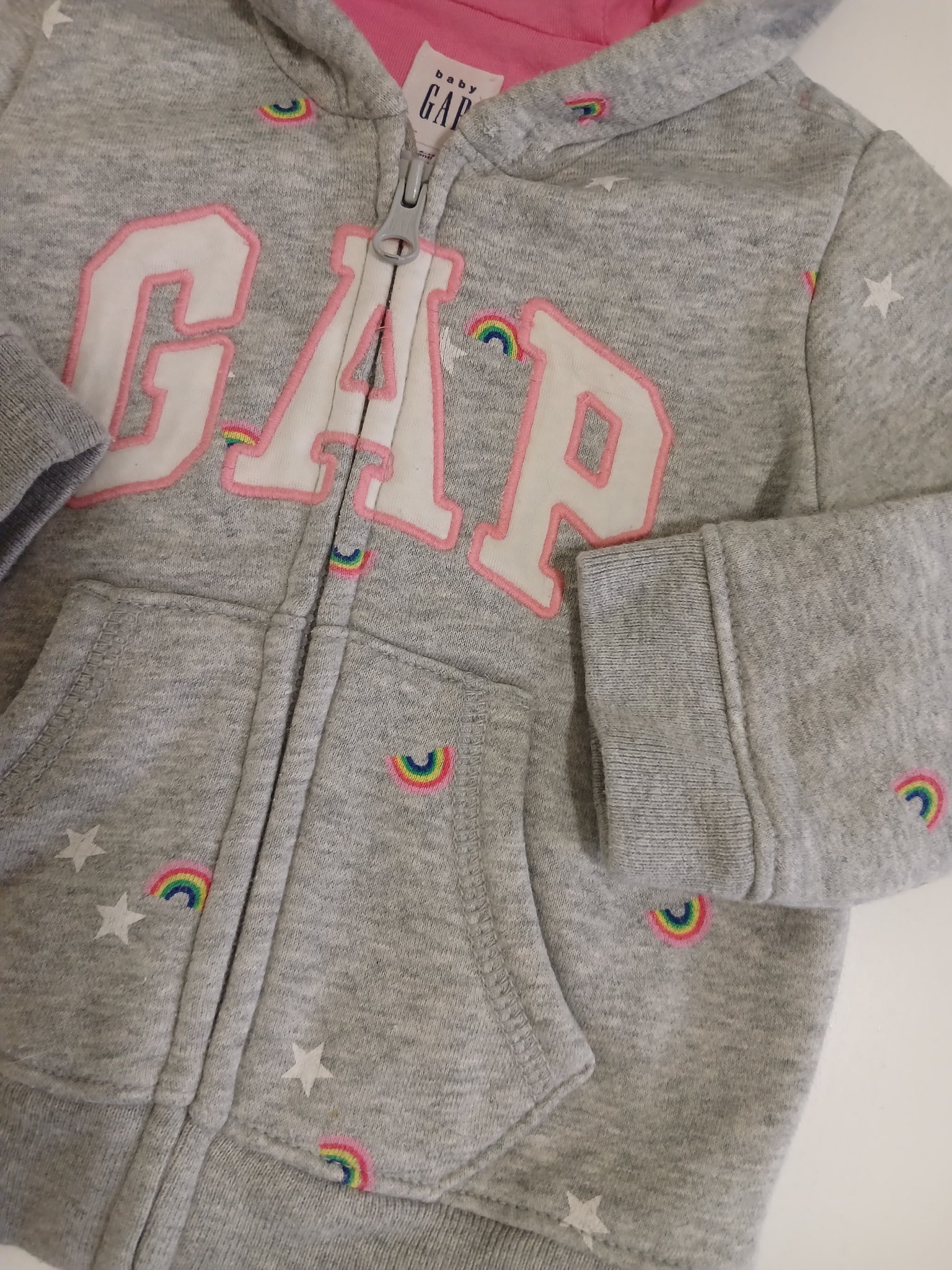 Baby Gap Rainbow Print Zip Hoodie – babybundlez - Main Image