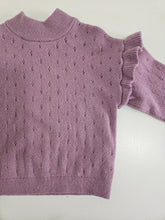 Cargar imagen en el visor de la galería, Baby Gap • Lilac Pointelle Sweater
