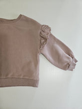 Load image into Gallery viewer, Zara • Chalk Pink Frilly Sleeve Sweater
