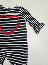 Charger l'image dans la galerie, Baby Gap • Navy Striped Frilly Heart Romper
