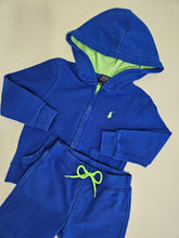 Load image into Gallery viewer, Ralph Lauren • Bright Blue / Neon Green Jogger Set
