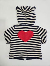 Cargar imagen en el visor de la galería, Baby Gap • Heart Striped Bear Knit Sweater
