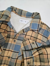 Cargar imagen en el visor de la galería, Zara • Plaid Sherpa Lined Sweater Jacket
