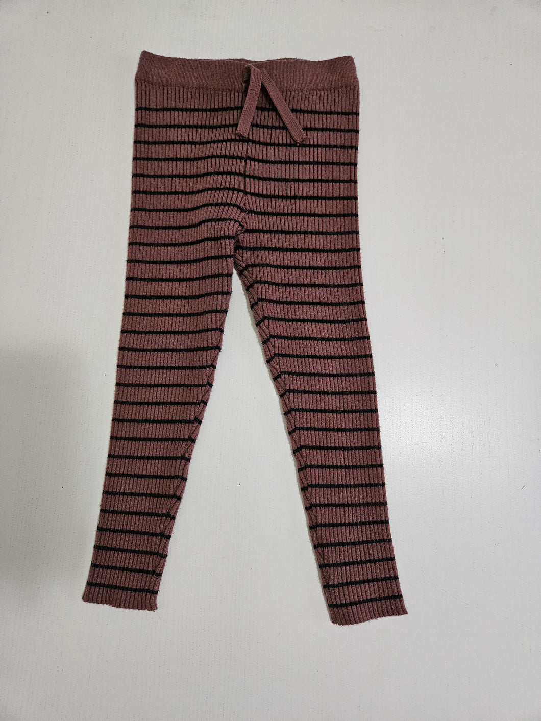 Zara • Striped Ribbed Leggings