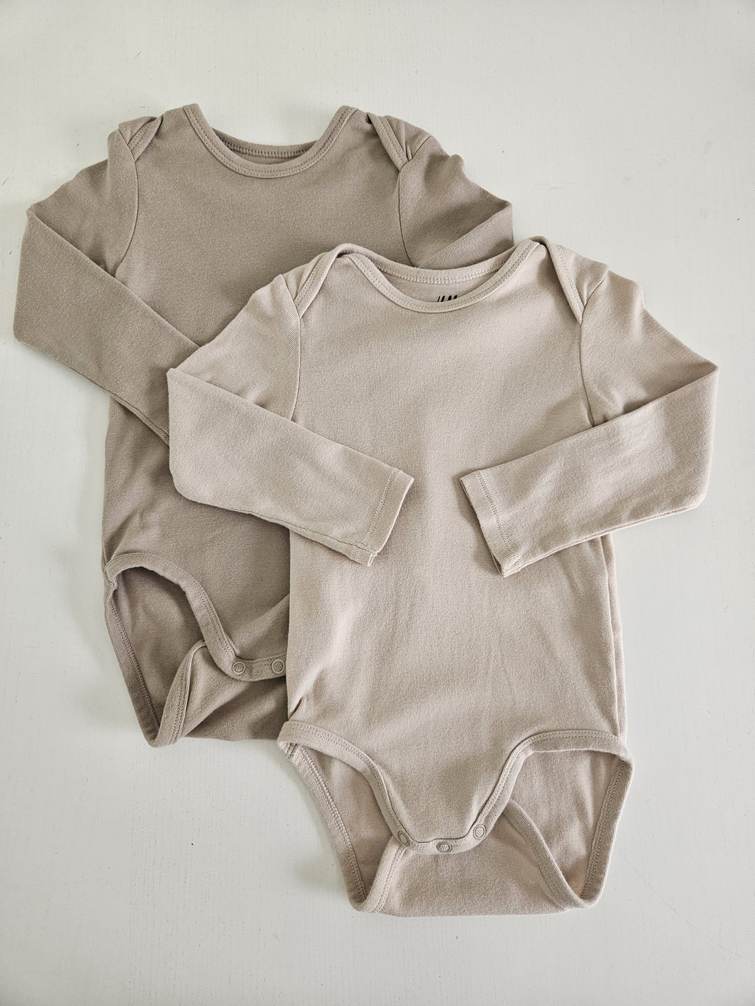 H&M • 2Pk Beige Bodysuits