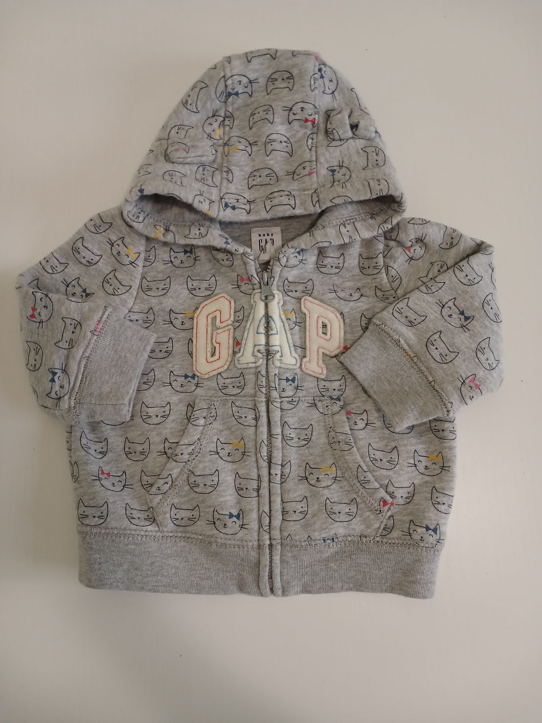 <b>Baby Gap</b> Kitty Face Zip Hoodie