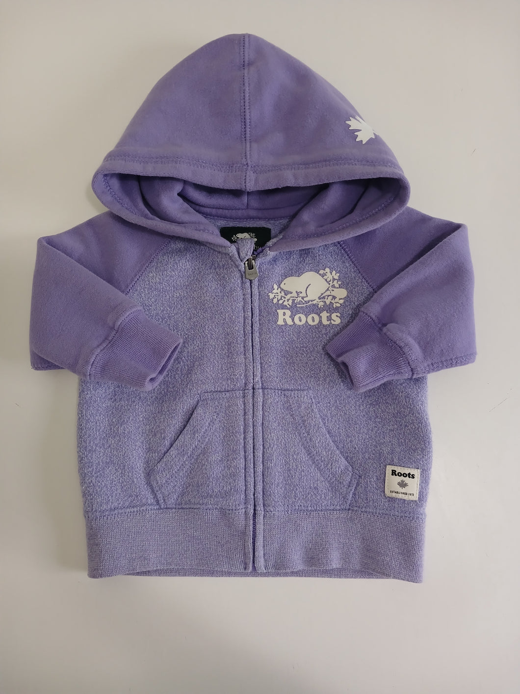 <b>ROOTS</b> Light Purple Zip Sweater