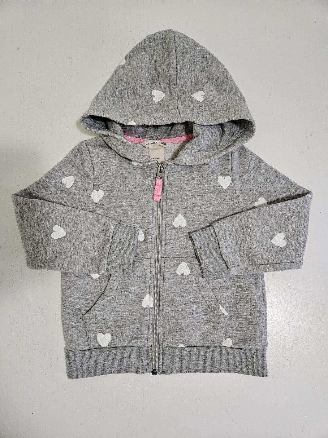 H&M • Heart Print Zip Hoodie