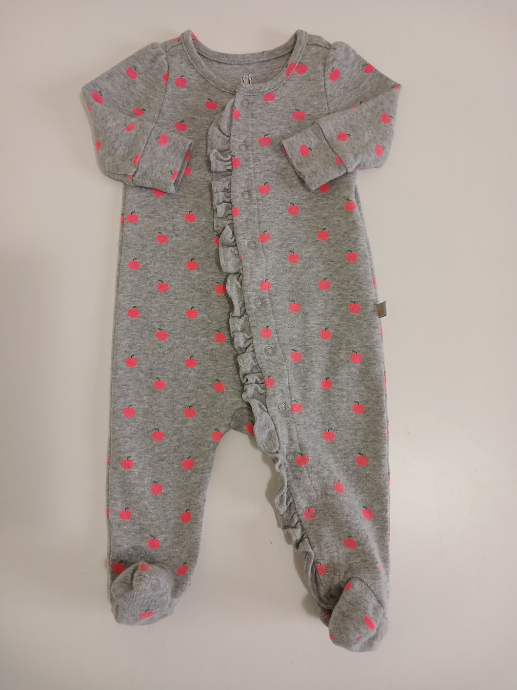 <b>Baby Gap</b> Frilly Apple Print Sleeper