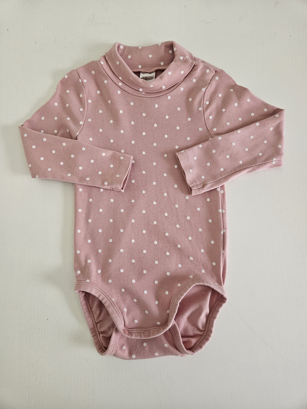 H&M • Polkadot Turtleneck Bodysuit