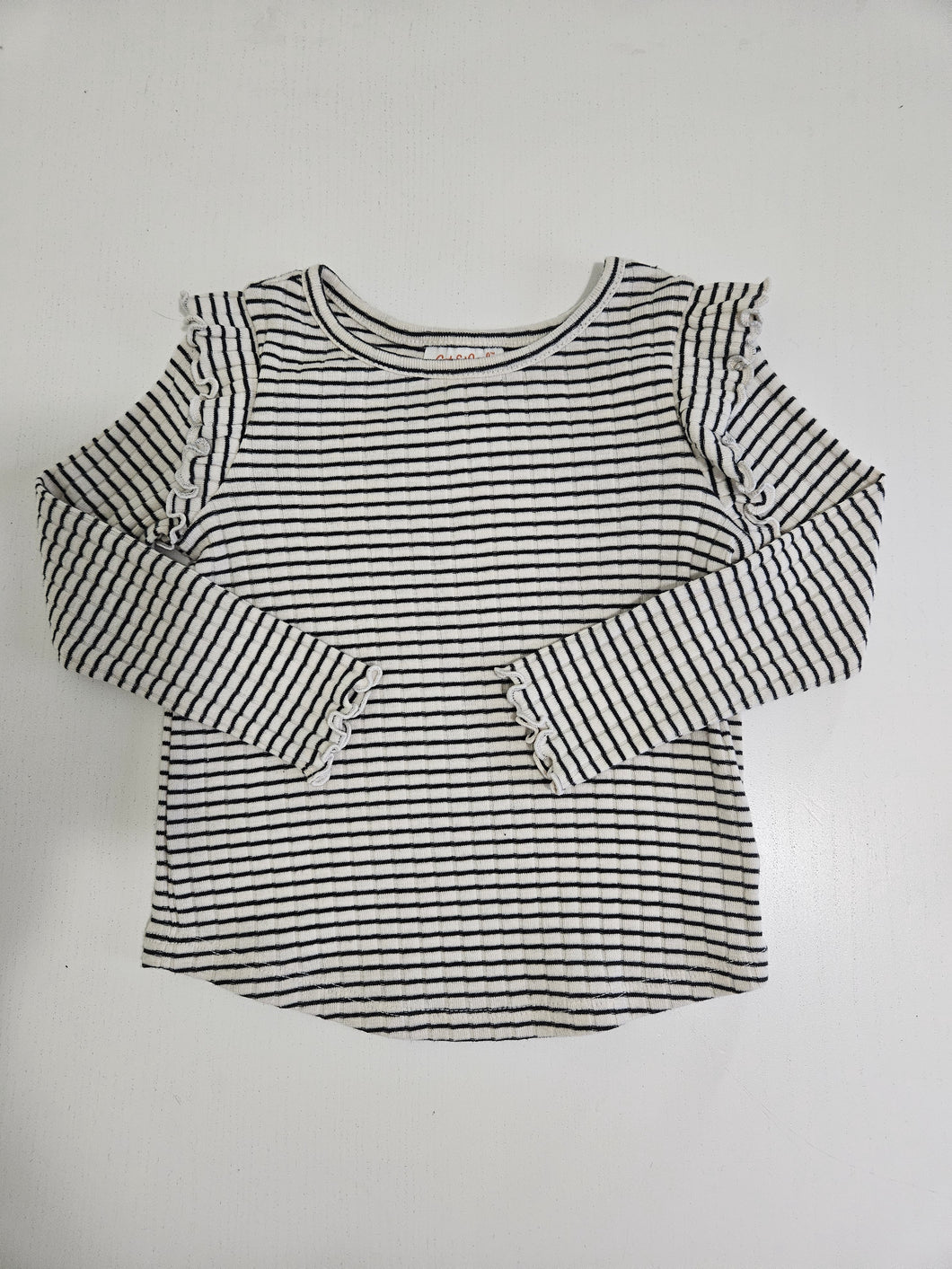 Other • Frilly Striped Ribbed Shirt