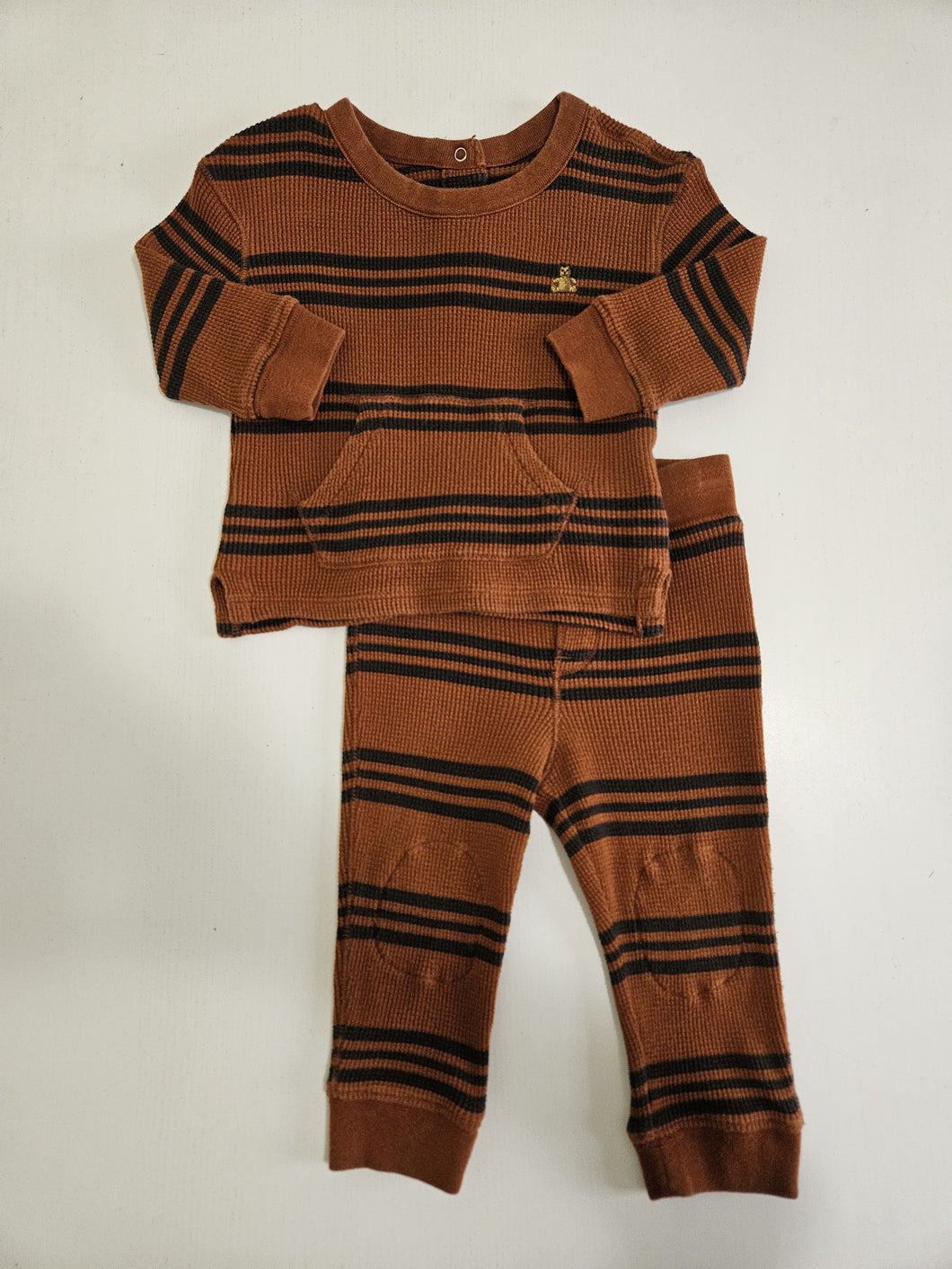 Baby Gap • Striped Waffleknit Set