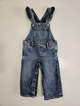 Load image into Gallery viewer, Baby Gap • Frilly Denim Overalls
