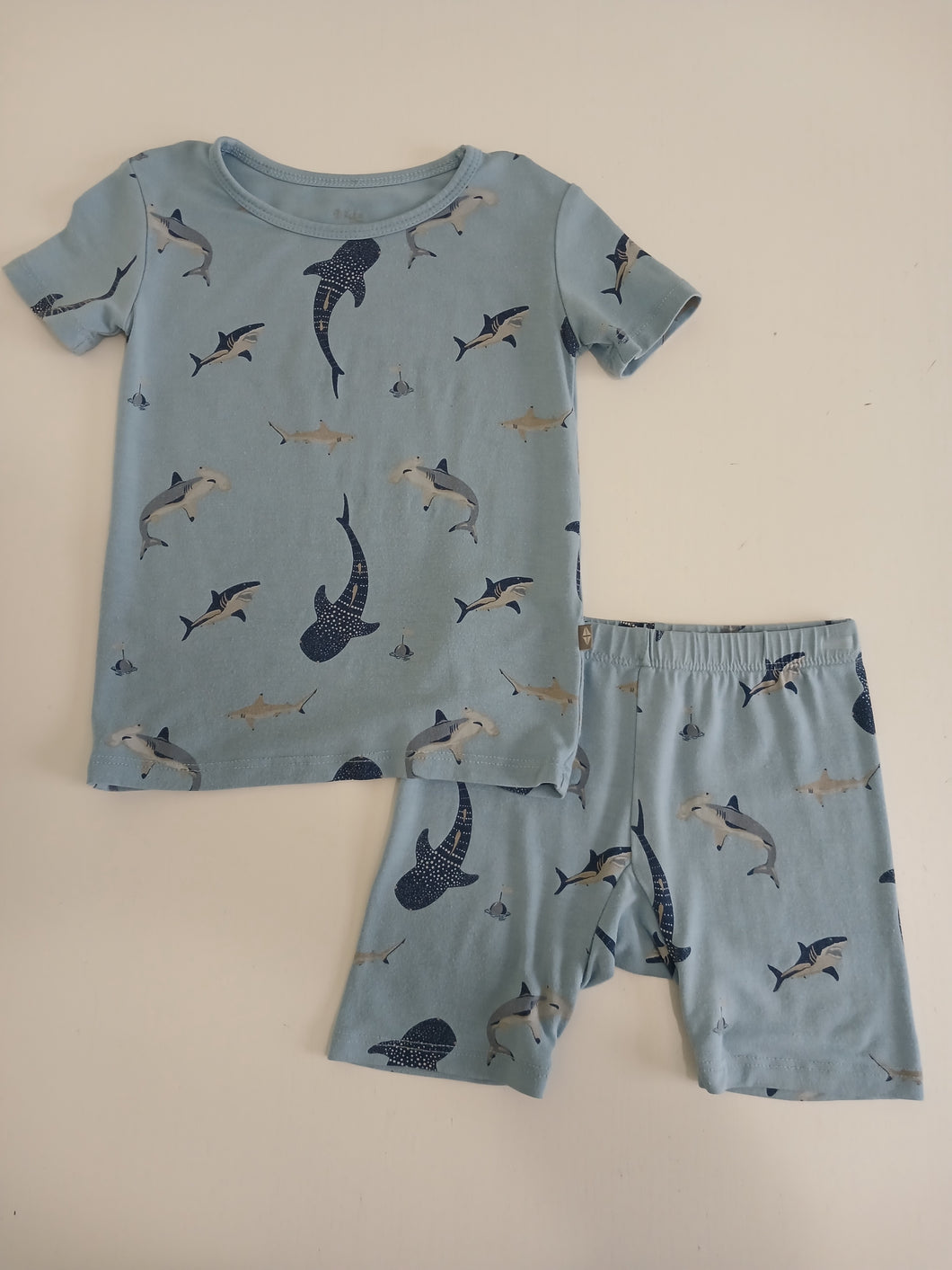 <b>Kyte Baby</b> Stream Shark Bamboo Short Set