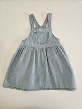 Load image into Gallery viewer, H&amp;M • Striped Denim Overall Dress
