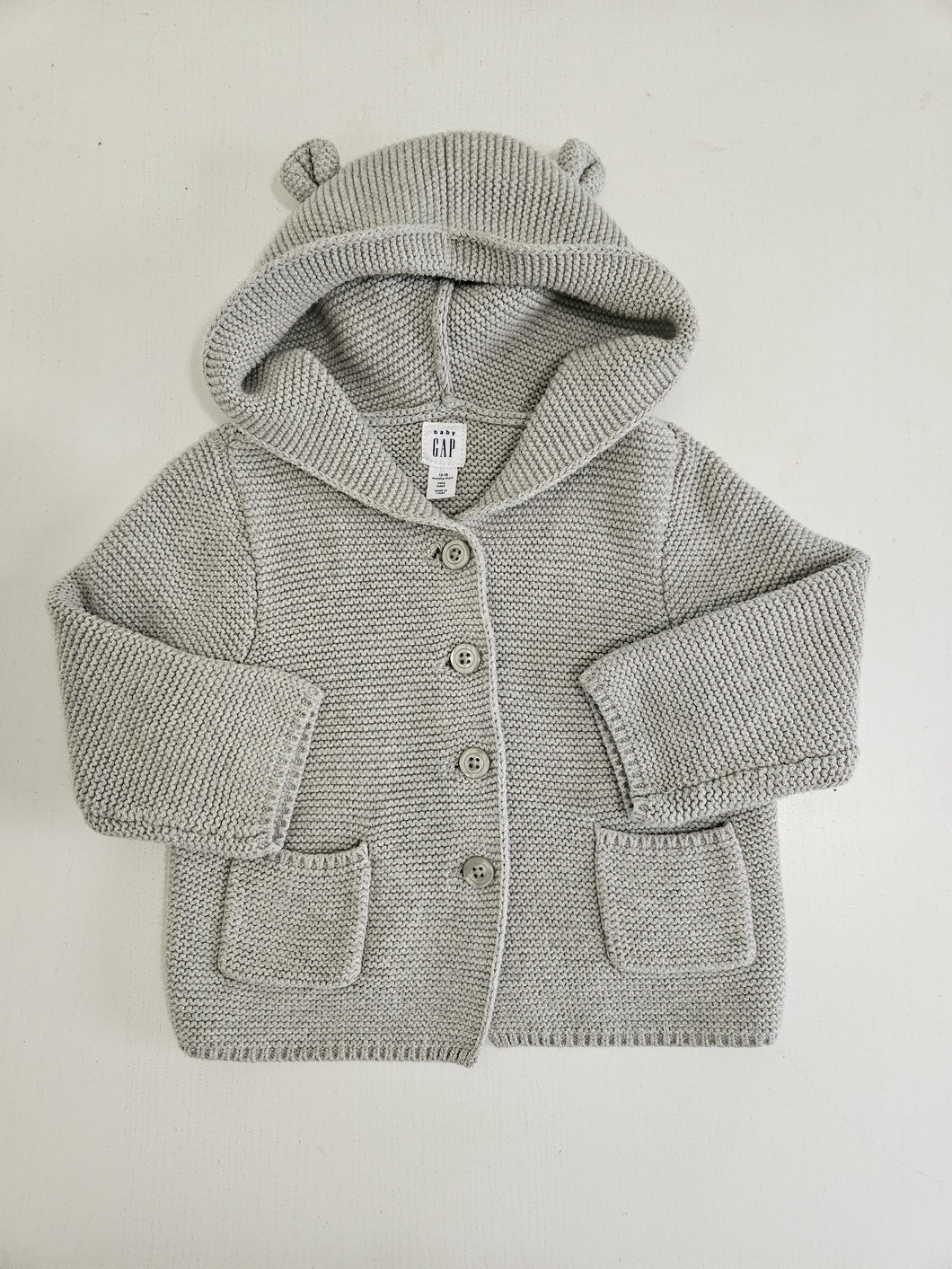 Baby Gap • Grey Bear Knit Sweater