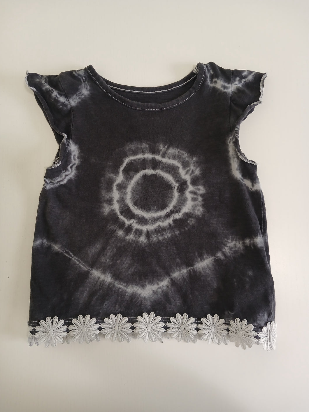 <b>Other</b> Tyedye Floral Trim Shirt