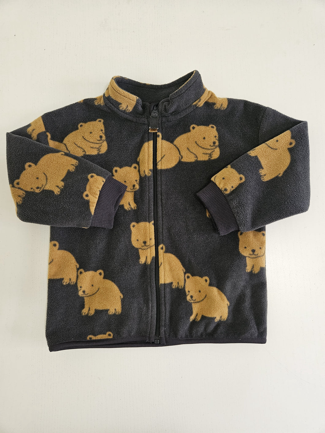 H&M • Fleece Bear Zip Sweater