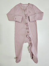 Load image into Gallery viewer, Baby Gap • Pastel Pink Ribbed Frilly Sleeper
