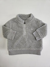Cargar imagen en el visor de la galería, Baby Gap • Grey Sherpa 1/2 Zip Pullover
