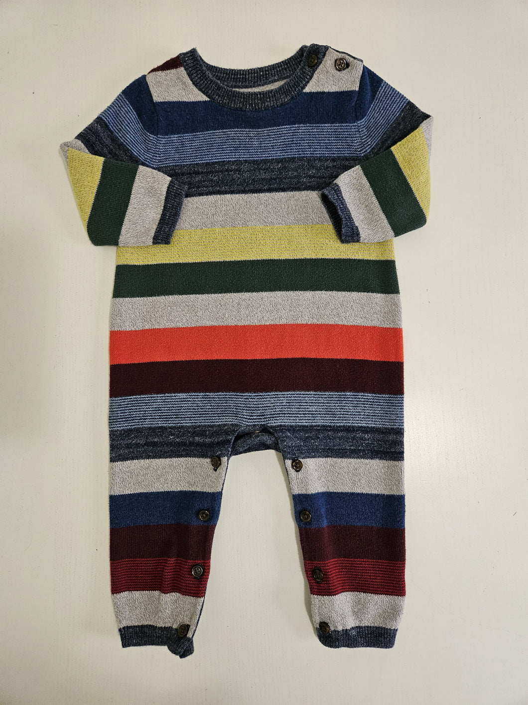 Baby Gap • Colorful Striped Knit Onepiece