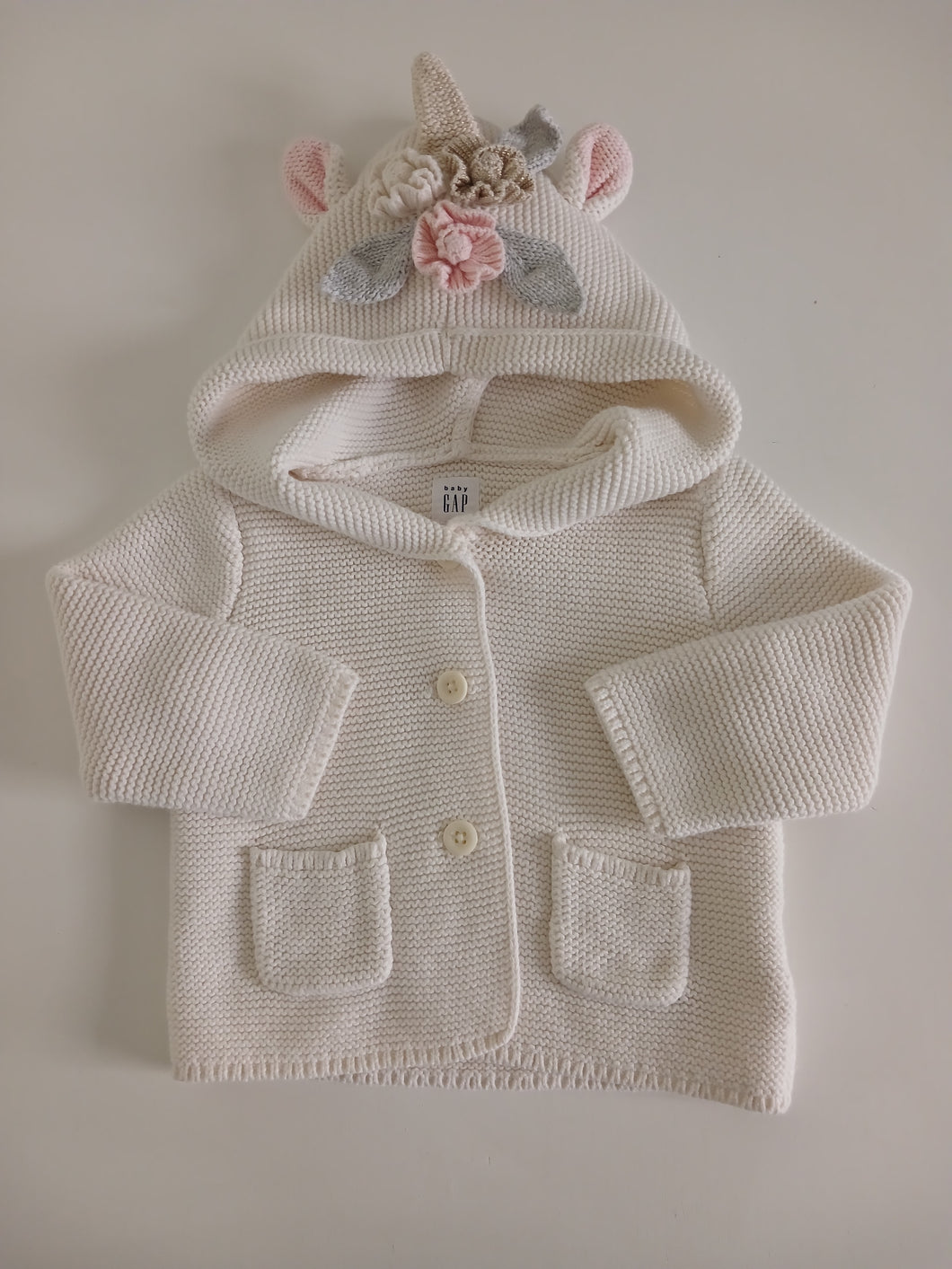 <b>Baby Gap</b> Unicorn Knit Cardigan