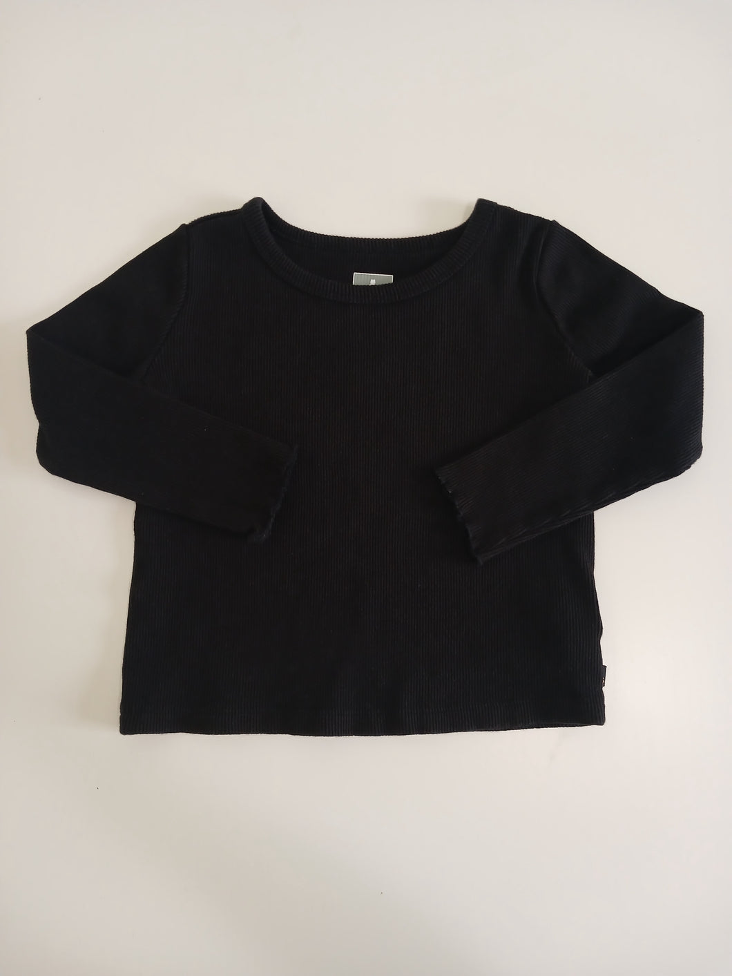 <b>Baby Gap</b> Black Ribbed Long Sleeve Shirt