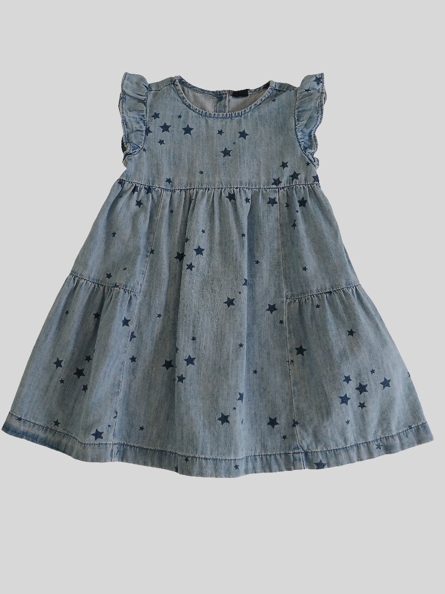<b>Baby Gap</b> Denim Star Print Dress