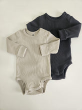 Load image into Gallery viewer, H&amp;M • 2pk Neutral Ribbed Bodysuits
