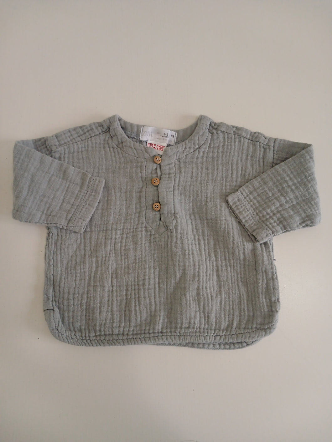<b>Baby Gap</b> Feather Grey Linen Style Shirt