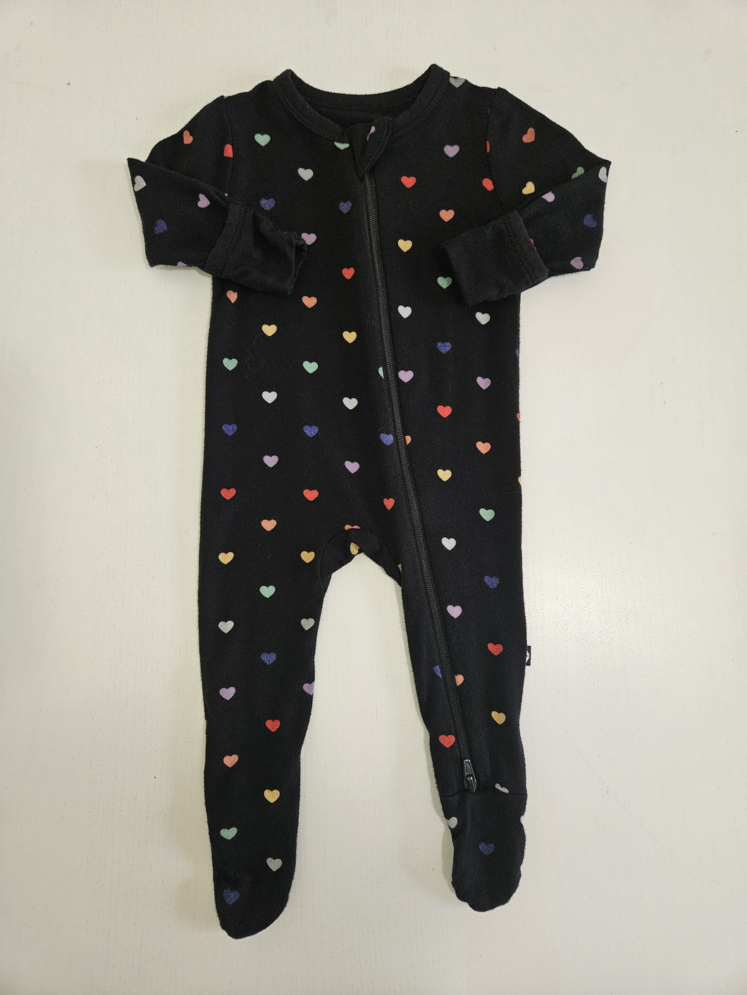 Kyte Baby • Midnight Rainbow Heart Bamboo Sleeper