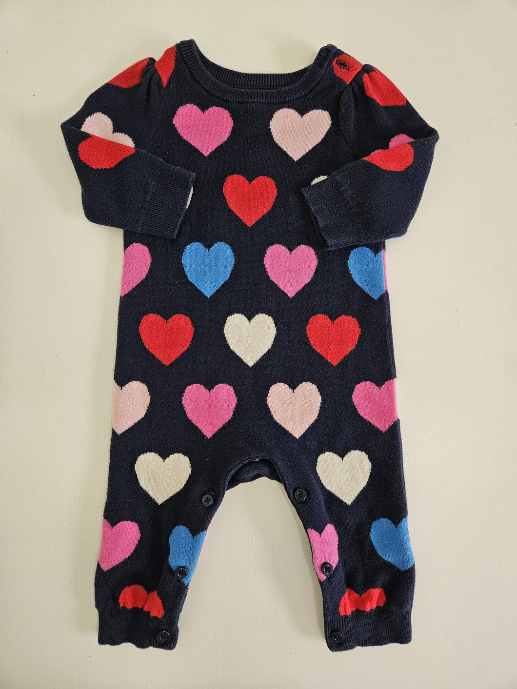 Baby Gap • Heart Print Knit Outfit