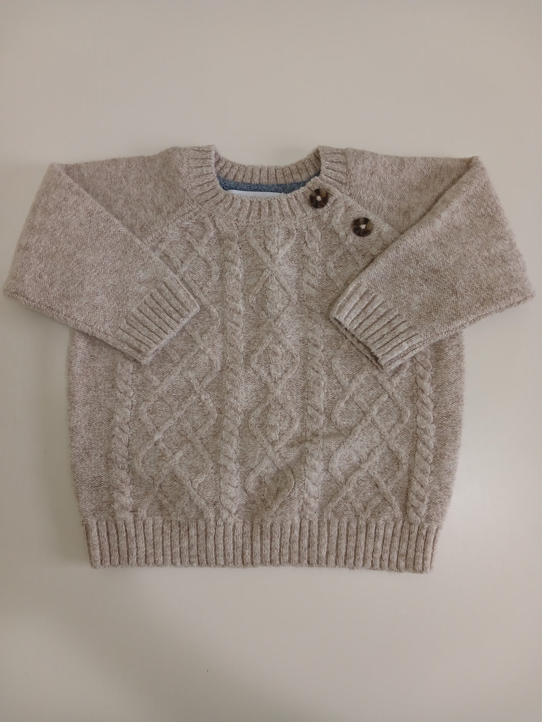 <b>Old Navy</b> Beige Cableknit Sweater