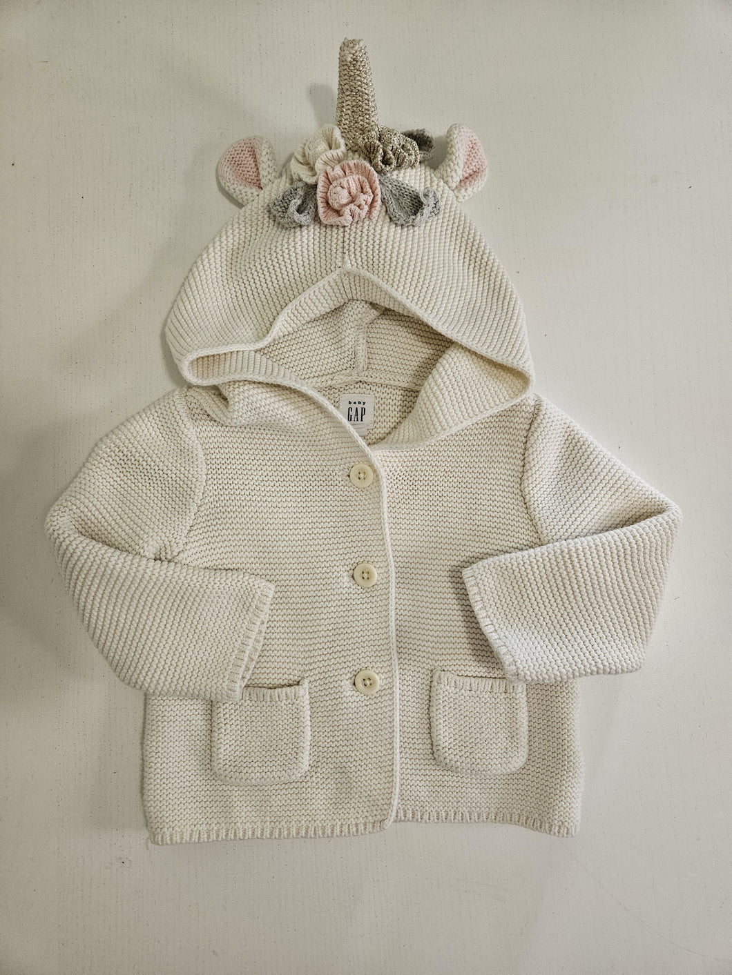 Baby Gap • Unicorn Knit Cardigan