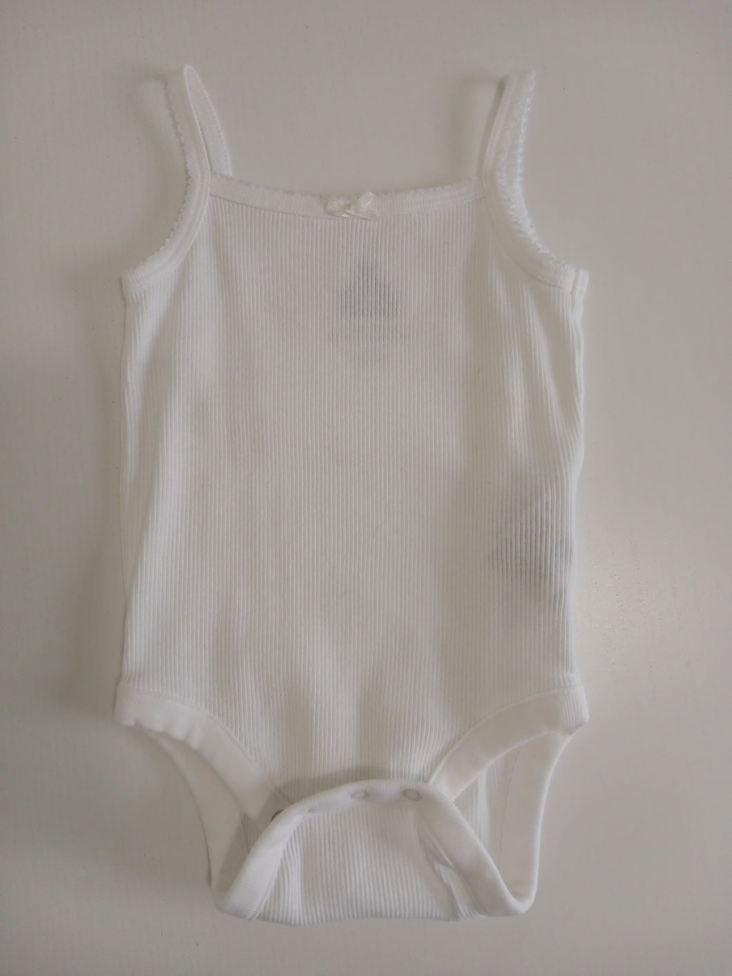 <b>Baby Gap</b> White Ribbed Tank Bodysuit