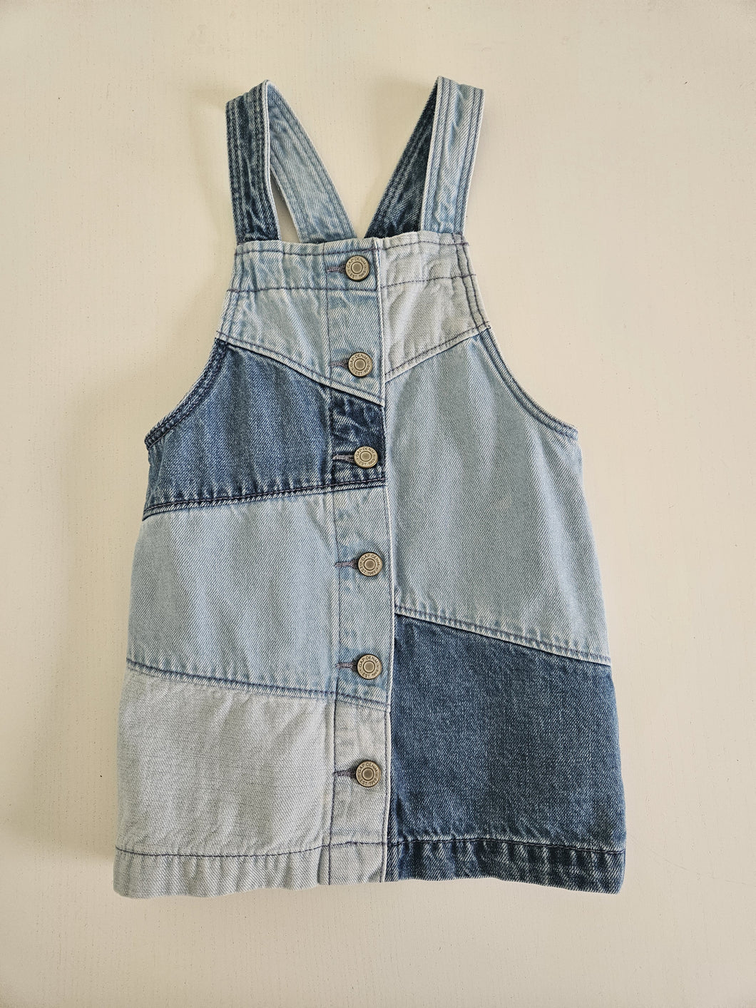 Baby Gap • Patchwork Denim Overall Dress