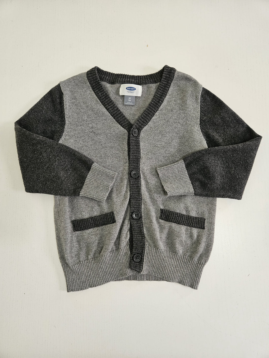 Old Navy • 2 Toned Grey Knit Cardigan