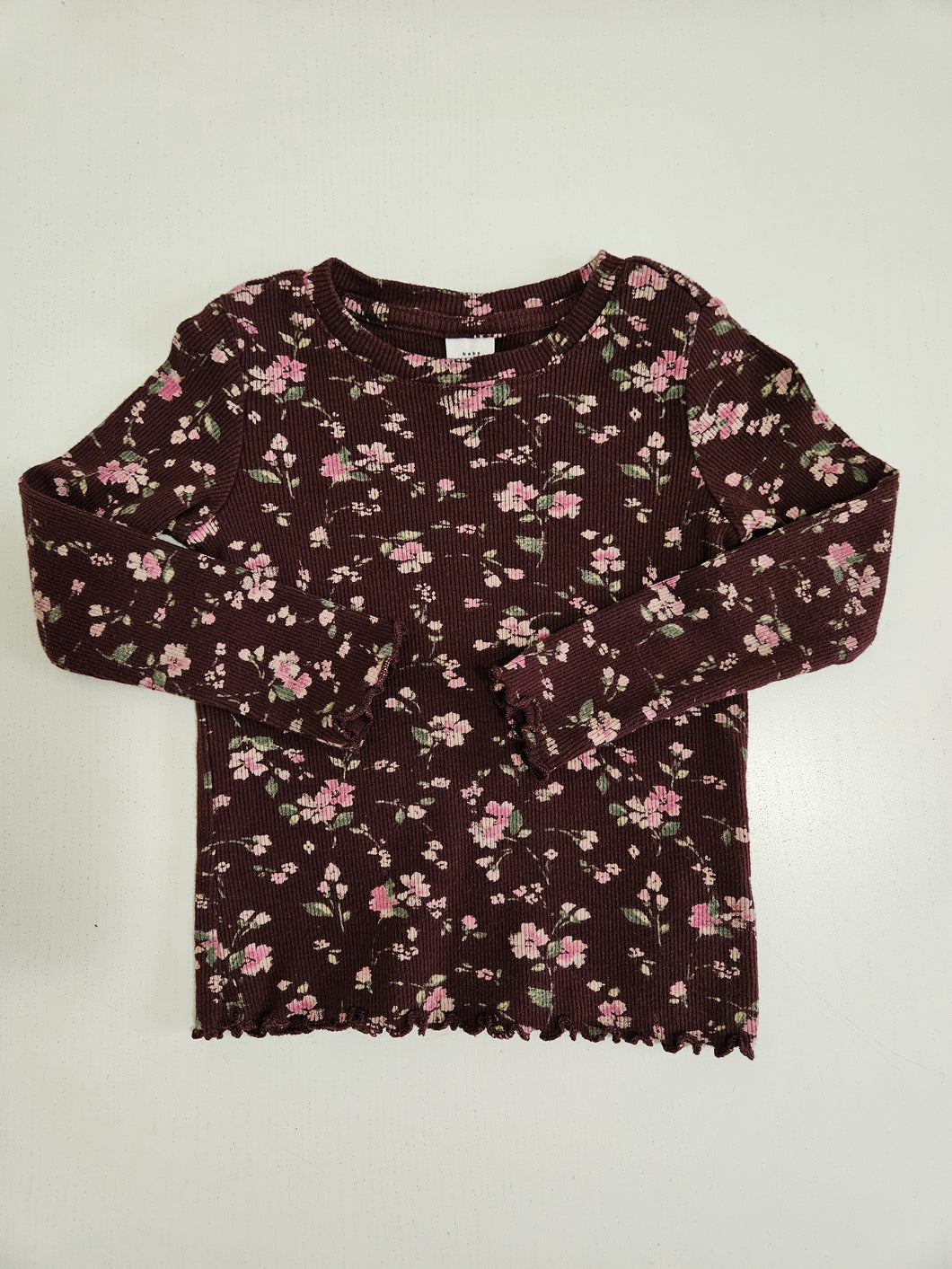 Baby Gap • Ribbed Floral Print Shirt