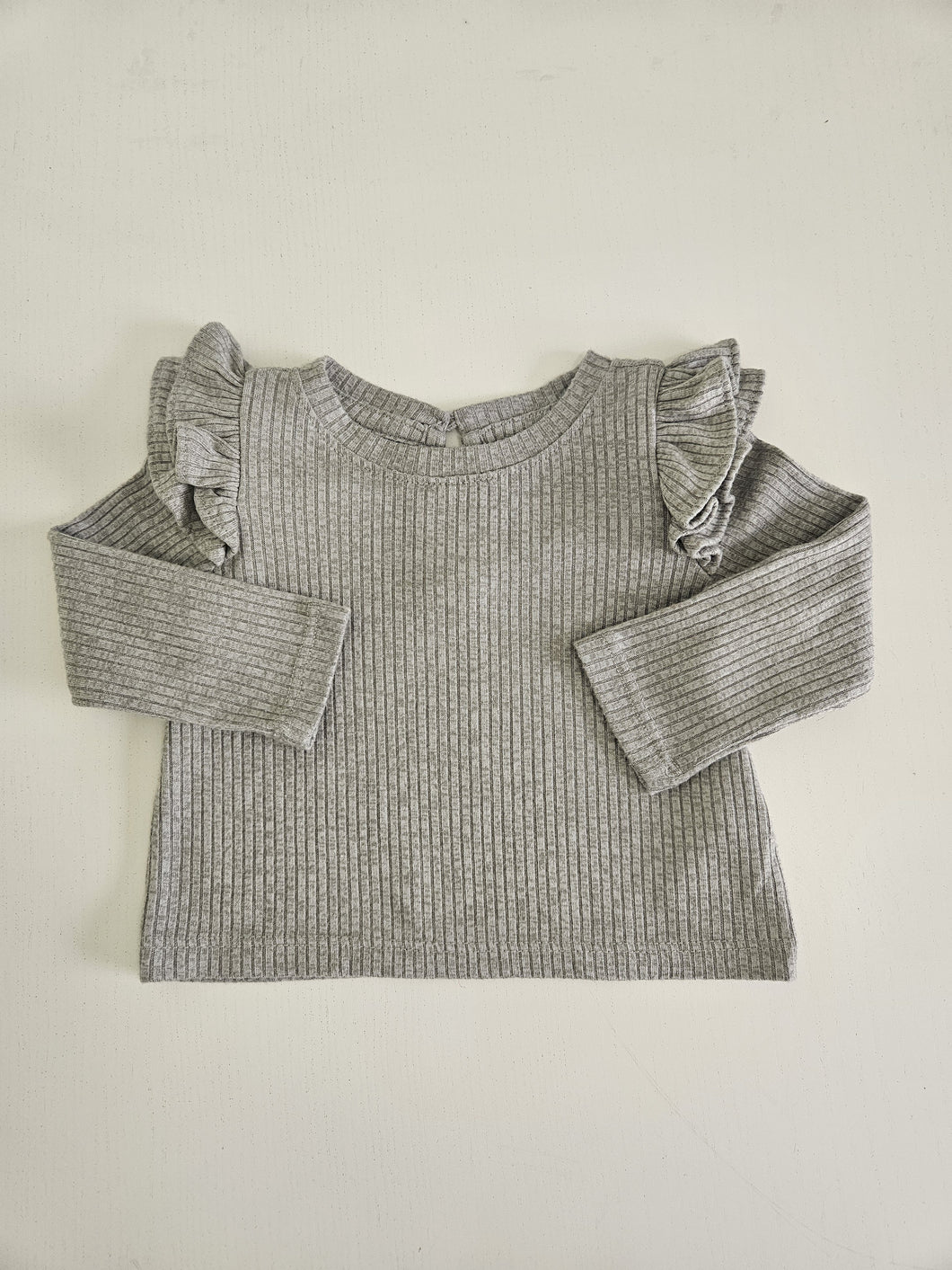 Baby Gap • Ribbed Frilly Sleeve Shirt