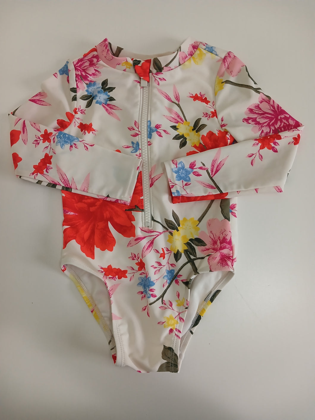 <b>Old Navy</b> Floral Print Long Sleeve Swimsuit