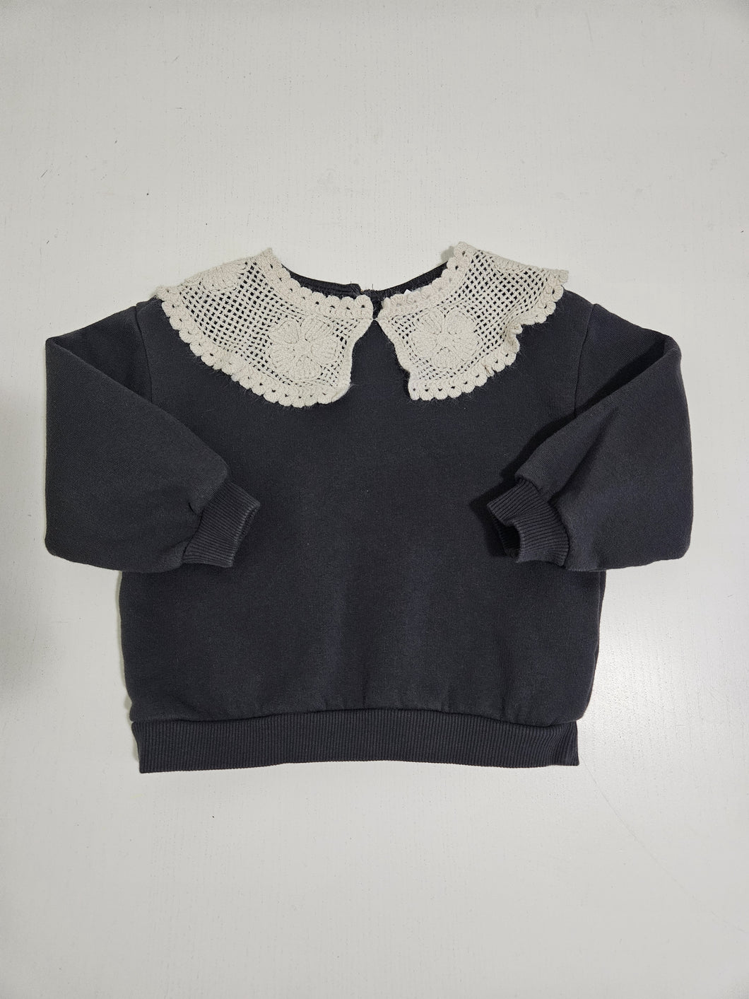 Zara • Doily Trim Sweater