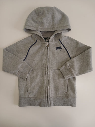 roots small logo zip hoodie size 3 years