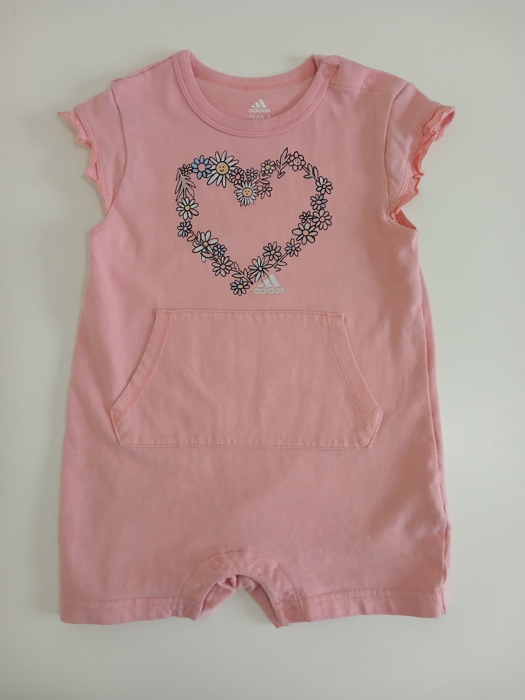<b>Adidas</b> Floral Heart Romper