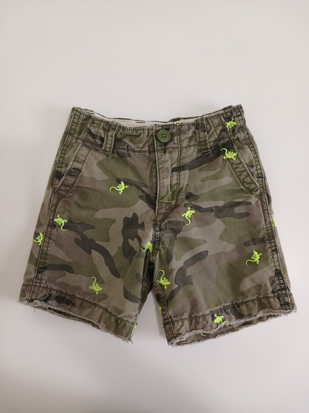 <b>Baby Gap</b> Lizard Embroidered Camo Khaki Shorts