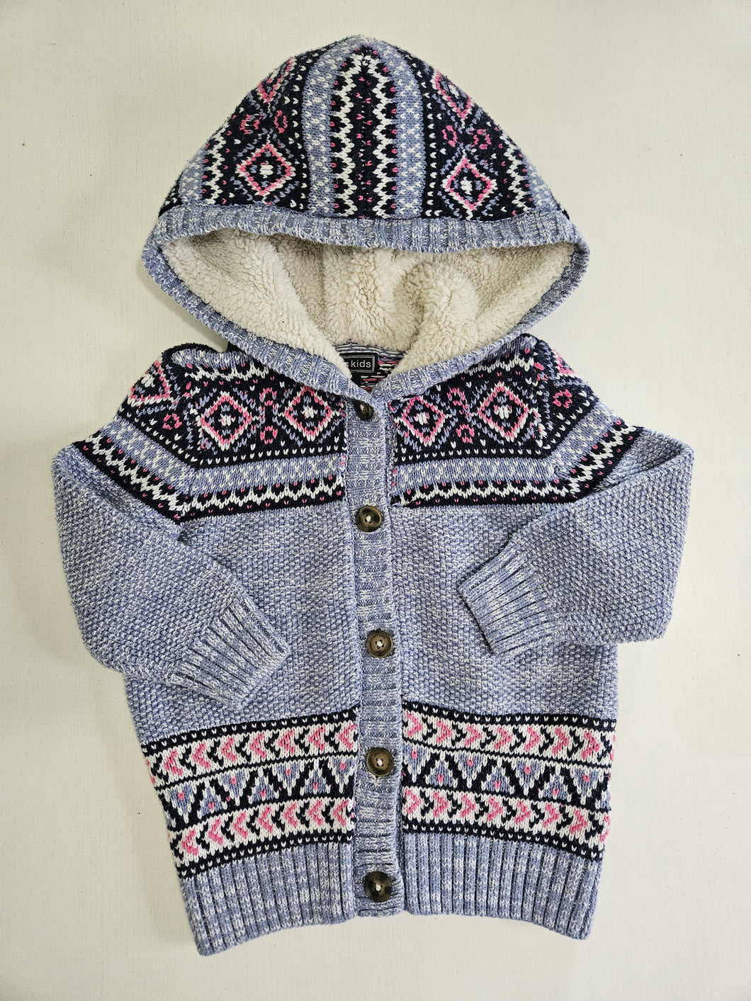 ROOTS • Patterned Knit Zip Hoodie