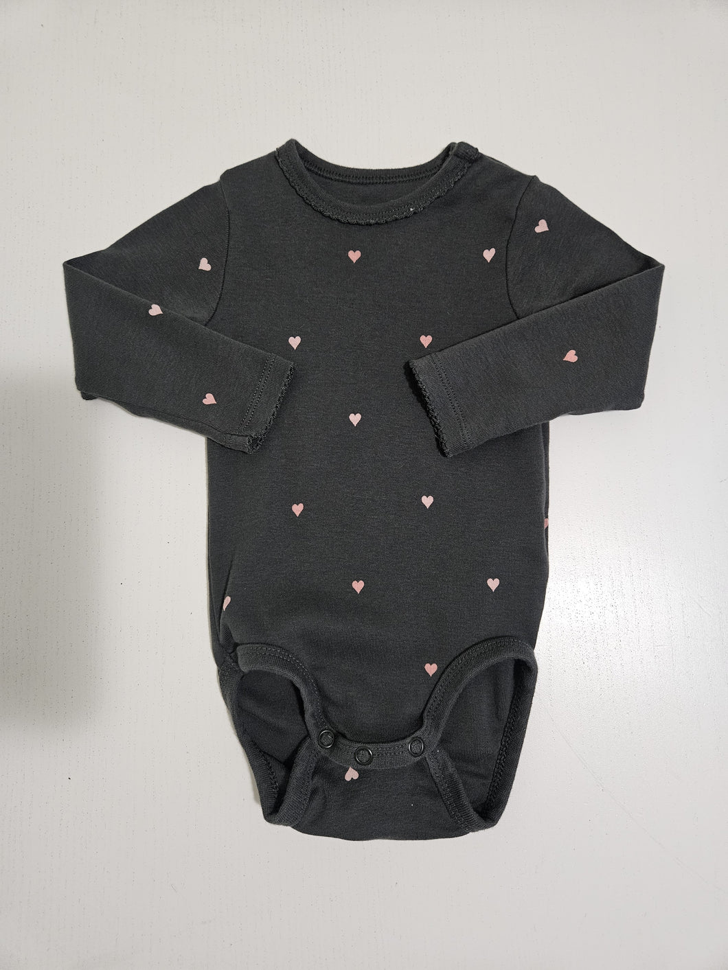 H&M • Heart Print Bodysuit