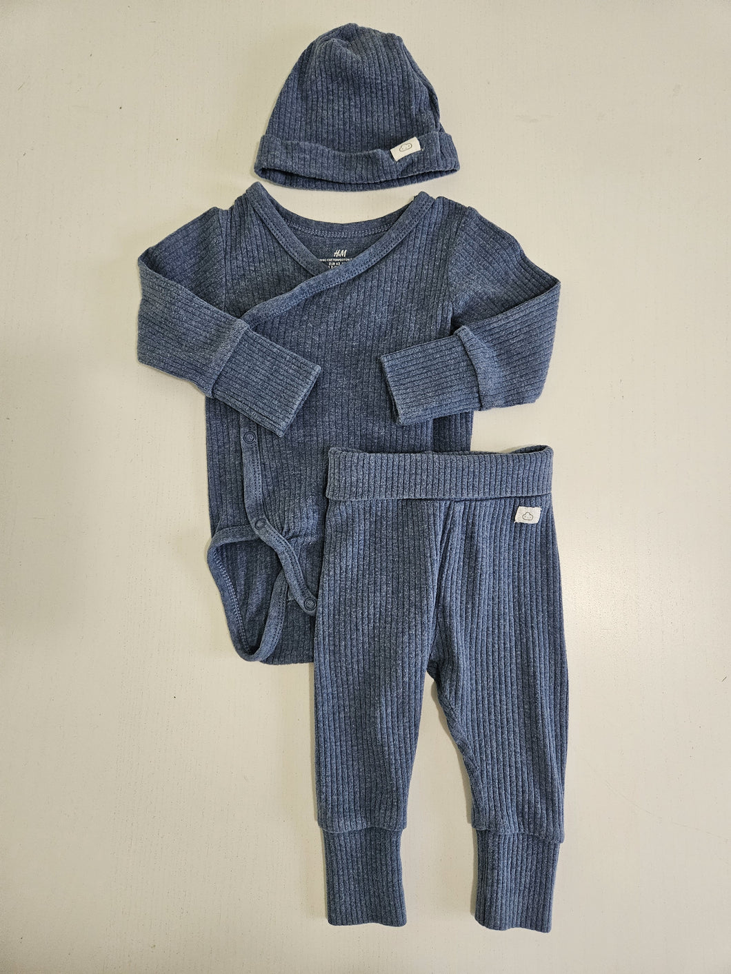H&M • Blue Ribbed Set