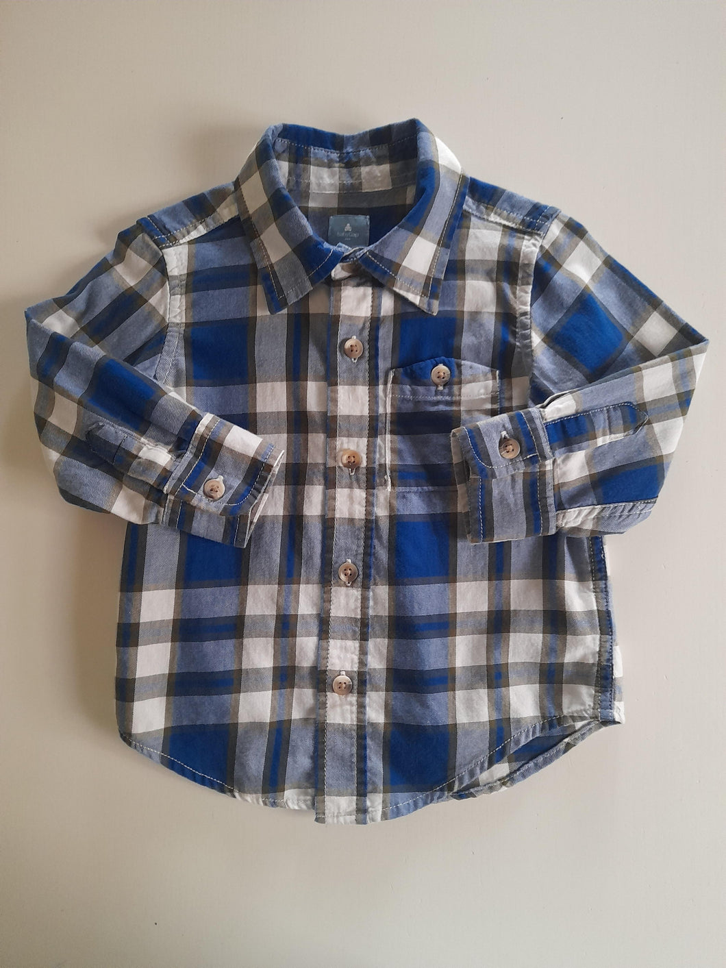 Chemise boutonnée à carreaux <b>Baby Gap</b>